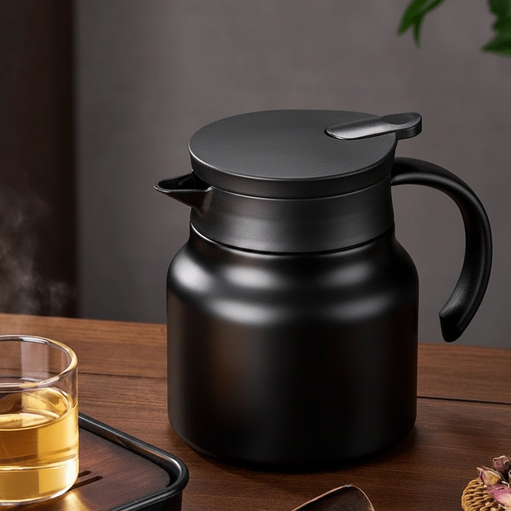 BrewMate – Insulated Teapot with Stainless Steel Strainer & Ceramic for Hot or Cold Tea