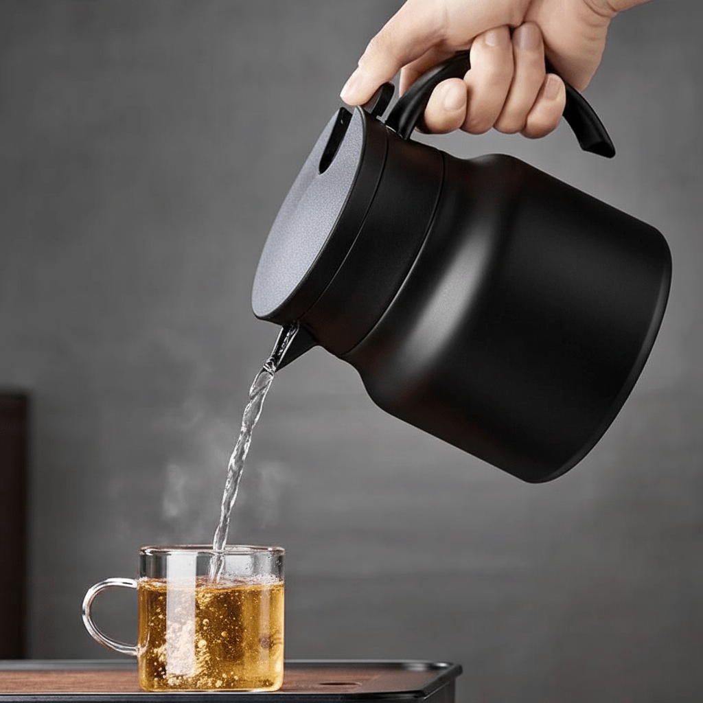 BrewMate – Insulated Teapot with Stainless Steel Strainer & Ceramic for Hot or Cold Tea