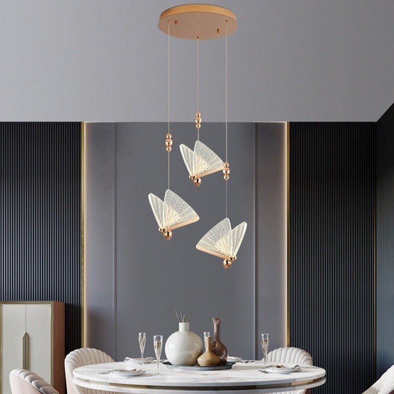 Suspension LED Papillon Design | Éclairage Artistique et Élégant