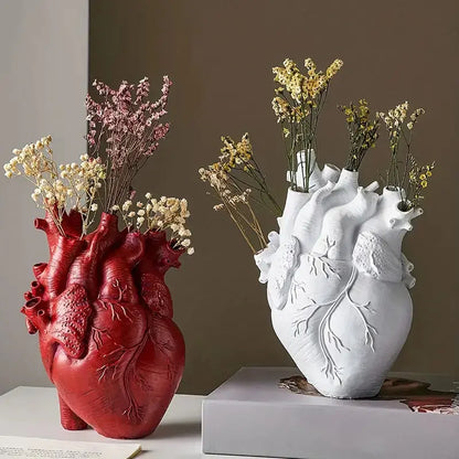 Vase en Céramique en Forme de Cœur | Décoration Romantique et Élégante