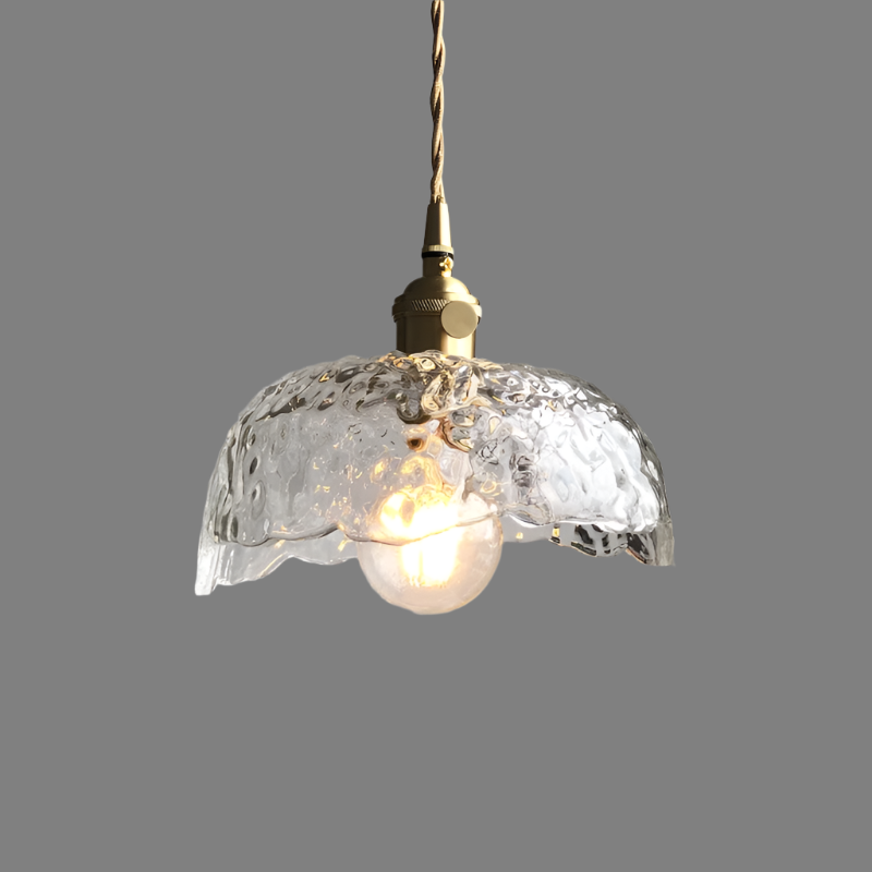 Lampe Suspendue en Laiton et Verre | Élégance Moderne et Installation Facile