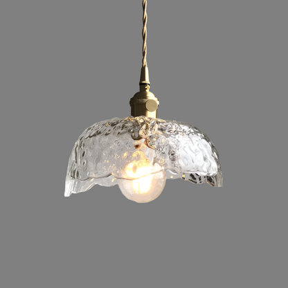 Lampe Suspendue en Laiton et Verre | Élégance Moderne et Installation Facile