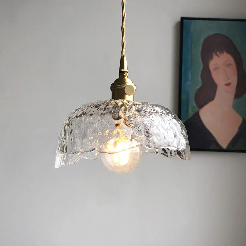 Lampe Suspendue en Laiton et Verre | Élégance Moderne et Installation Facile