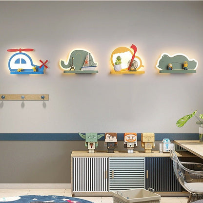 Lampe Murale LED avec Étagère | Charmante Décoration et Éclairage Pratique