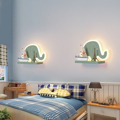 Lampe Murale LED avec Étagère | Charmante Décoration et Éclairage Pratique