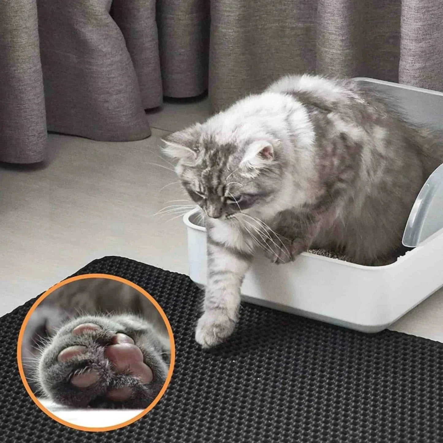 Tapis de Litière Imperméable pour Chats | Doux et Facile à Nettoyer