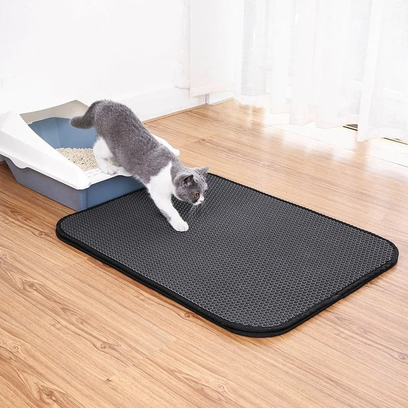 Tapis de Litière Imperméable pour Chats | Doux et Facile à Nettoyer