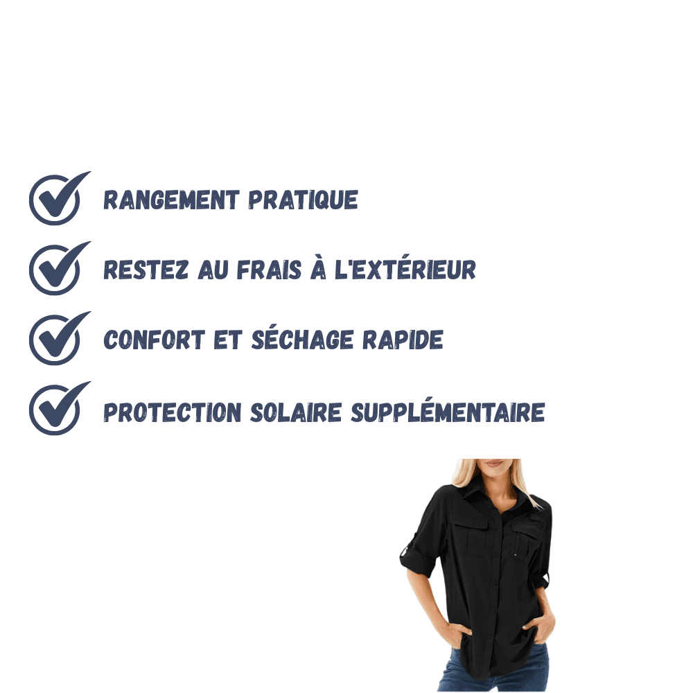 Chemise de randonnée respirante à manches longues pour femme | Montevall