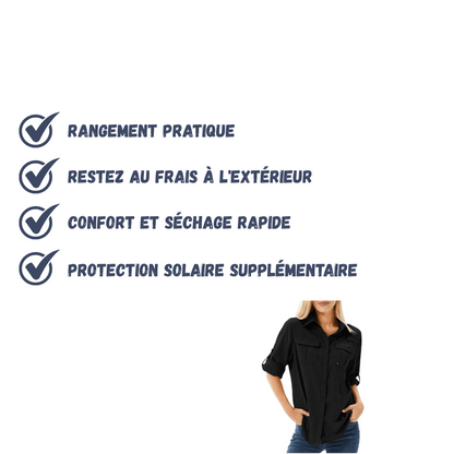 Chemise de randonnée respirante à manches longues pour femme | Montevall