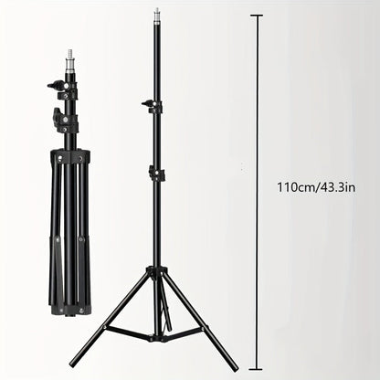 Support de Lumière Ajustable pour Photographie | Hauteur de 1,1 m et Aluminium Robuste