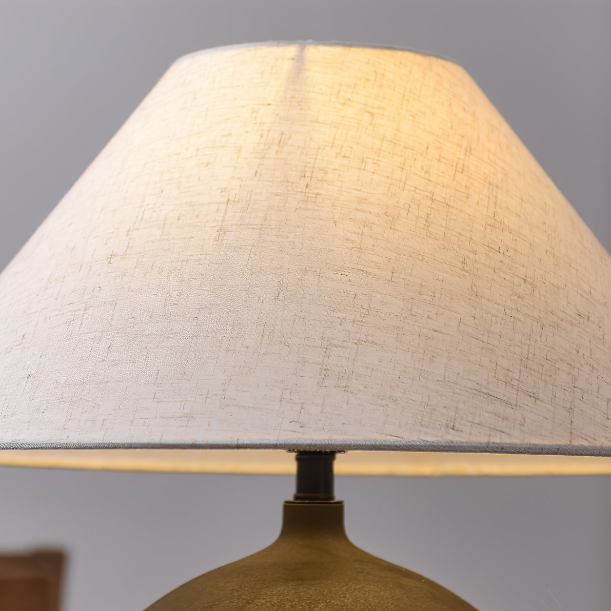 Lampe Rechargeable en Céramique | Design Intemporel avec Abat-jour en Lin
