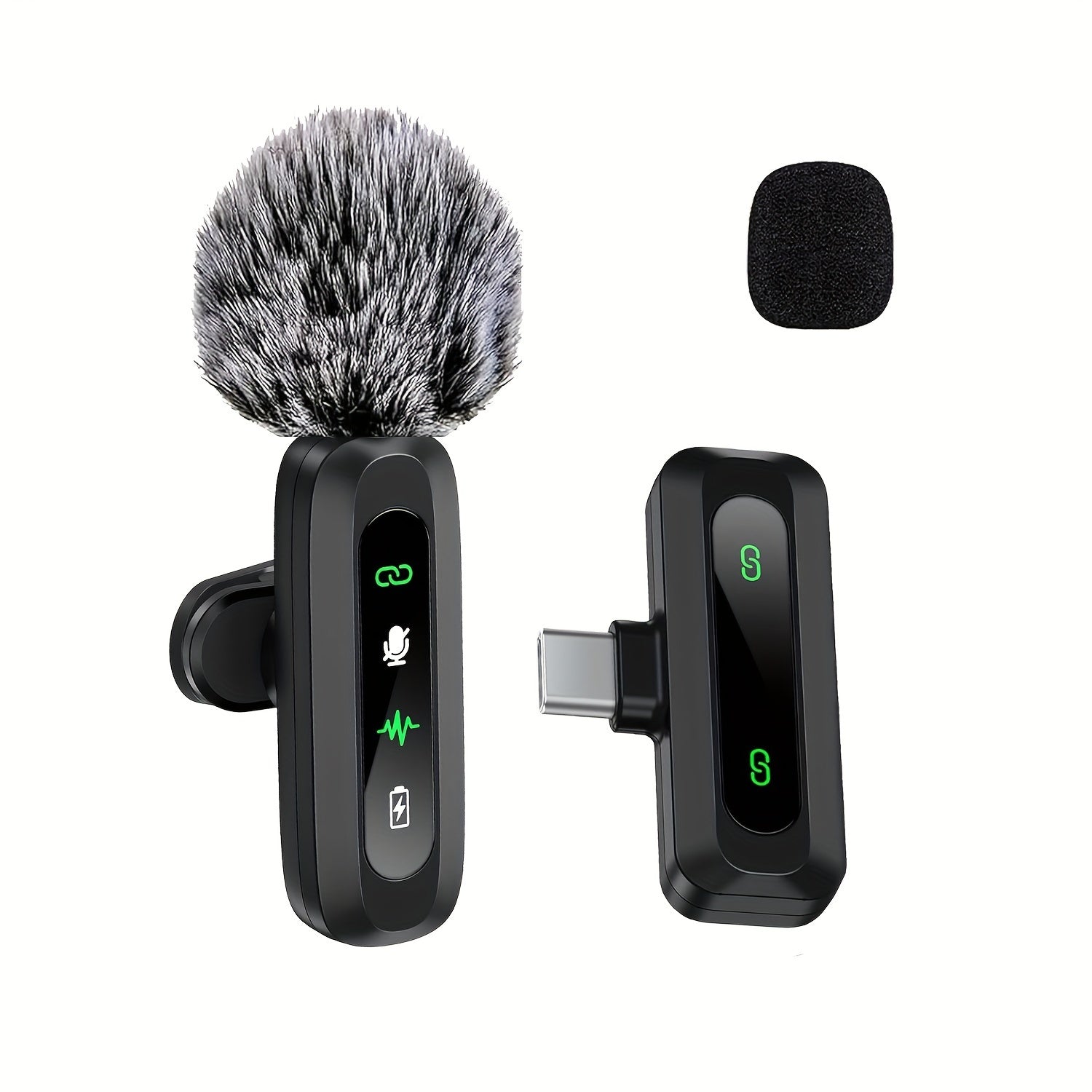 Microphone Lavalier Sans Fil USB-C | Design Compact pour Podcasts et Vlogs