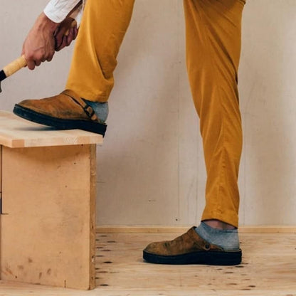 ConfortMax - Pantoufles en cuir orthopédiques pour hommes