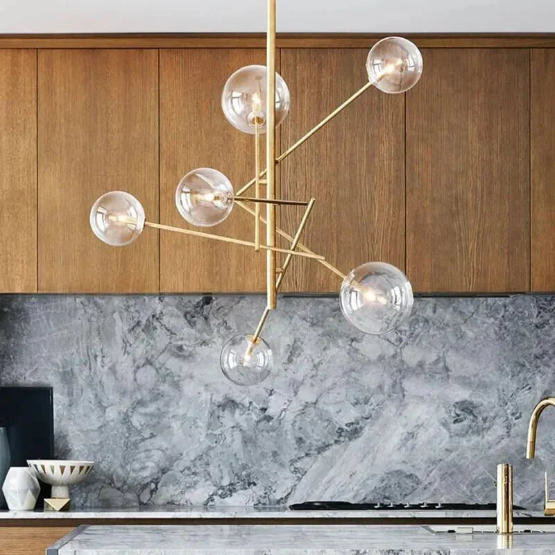 Lustre en Verre Élégant pour Maison | Design Raffiné et Ambiance Luxueuse