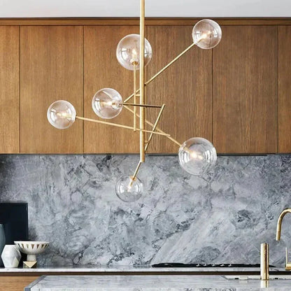 Lustre en Verre Élégant pour Maison | Design Raffiné et Ambiance Luxueuse