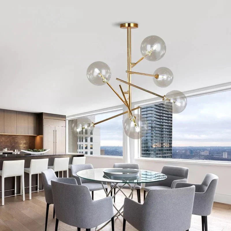 Lustre en Verre Élégant pour Maison | Design Raffiné et Ambiance Luxueuse