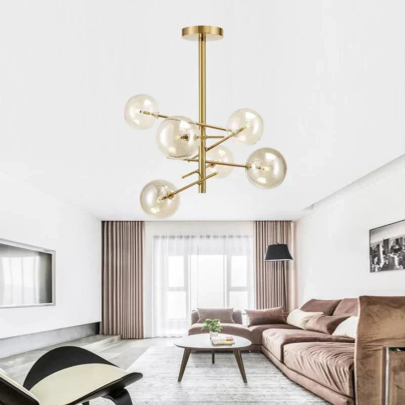 Lustre en Verre Élégant pour Maison | Design Raffiné et Ambiance Luxueuse