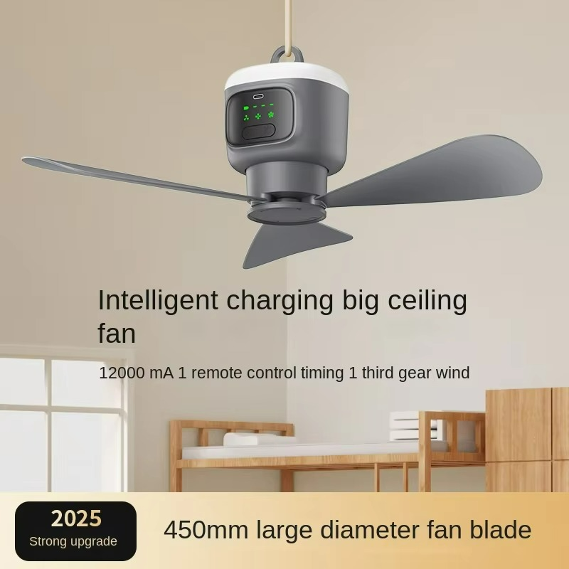 Ventilateur de Plafond Portable USB | Éclairage LED et Confort Silencieux