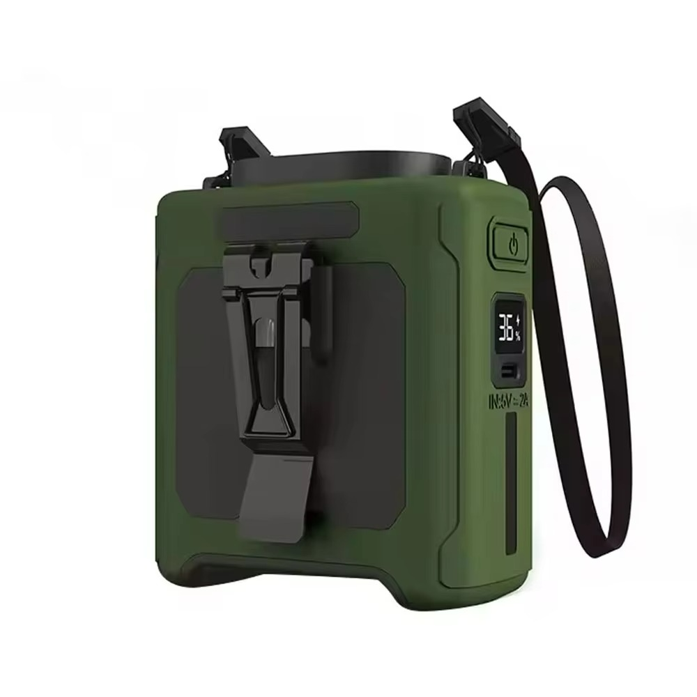 Ventilateur Portable avec Batterie Externe | Confort et Éclairage Pratique en Déplacement