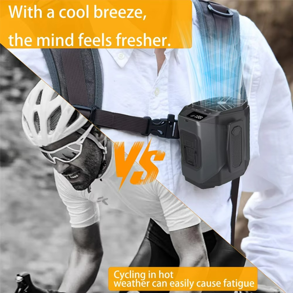 Ventilateur Portable avec Batterie Externe | Confort et Éclairage Pratique en Déplacement