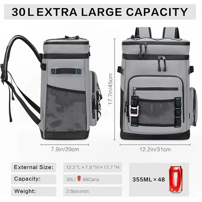 Sac à Dos Isotherme Étanche | Capacité de 30L et Isolation Efficace