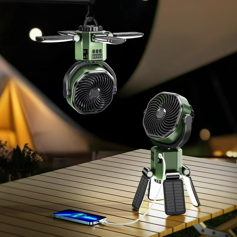 Ventilateur Portable de Camping | Refroidissement et Éclairage Multifonctionnel