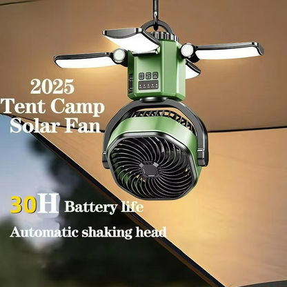 Ventilateur Portable de Camping | Refroidissement et Éclairage Multifonctionnel