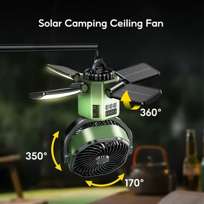 Ventilateur Portable de Camping | Refroidissement et Éclairage Multifonctionnel