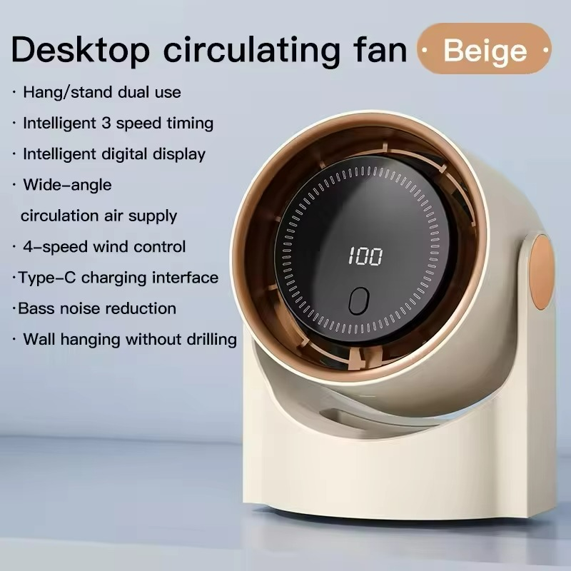 Ventilateur Portable Silencieux | Affichage Numérique et Humidification Intégrée