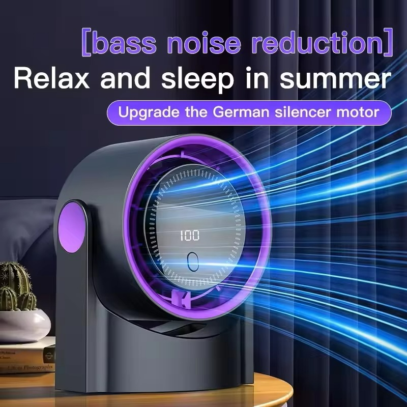 Ventilateur Portable Silencieux | Affichage Numérique et Humidification Intégrée