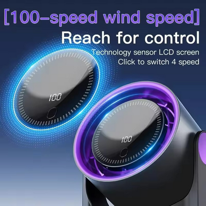 Ventilateur Portable Silencieux | Affichage Numérique et Humidification Intégrée