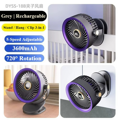 Ventilateur Portable Rechargeable USB | Refroidissement Silencieux et Efficace