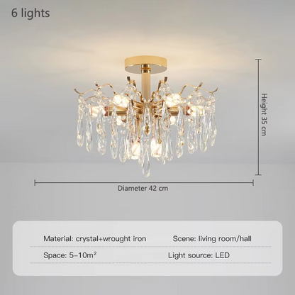 Plafonnier Design Branches Organiques | Éclairage LED Chaleureux et Élégant