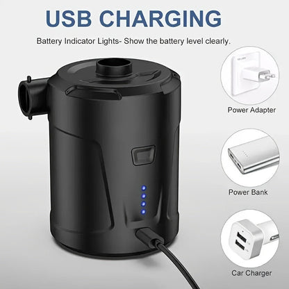 Pompe à Air Électrique Portable | Rechargeable et Légère pour Activités Extérieures