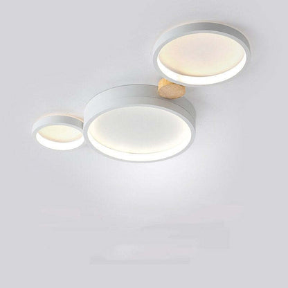 Plafonnier Élégant Blanc et Gris | Design Moderne et Illumination Uniforme