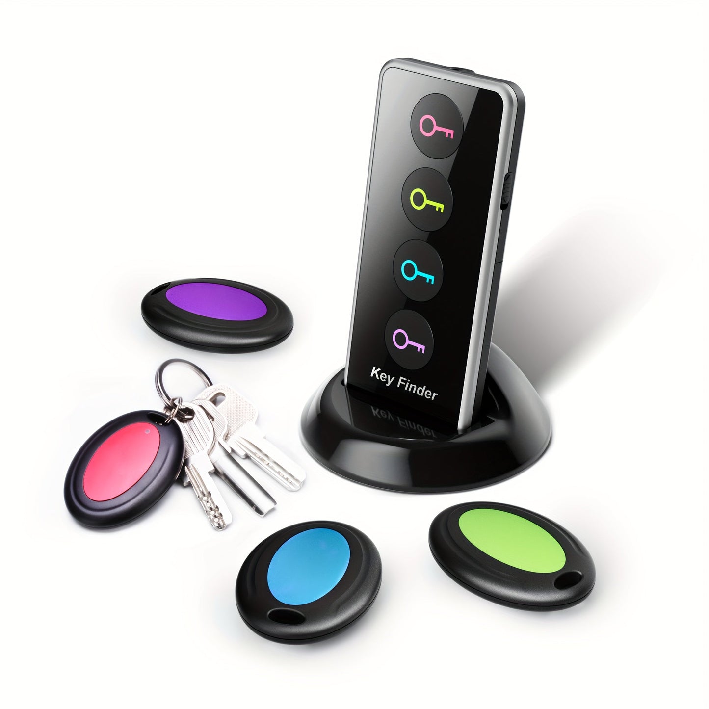 Localisateur de Clés Compact 4-en-1 | Avec Lampe LED et Récepteurs Codés