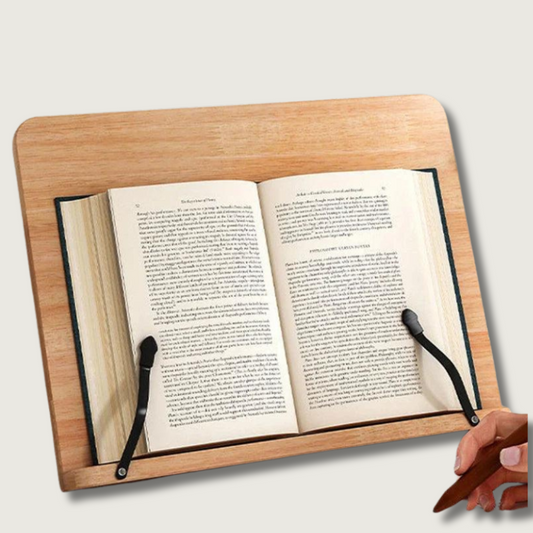 Support de Lecture en Bois | Réglable et Pliable pour Confort Ultime