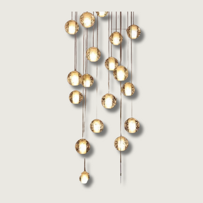 Luminaire Suspendu en Cristal | Éclairage Élégant et Réglable