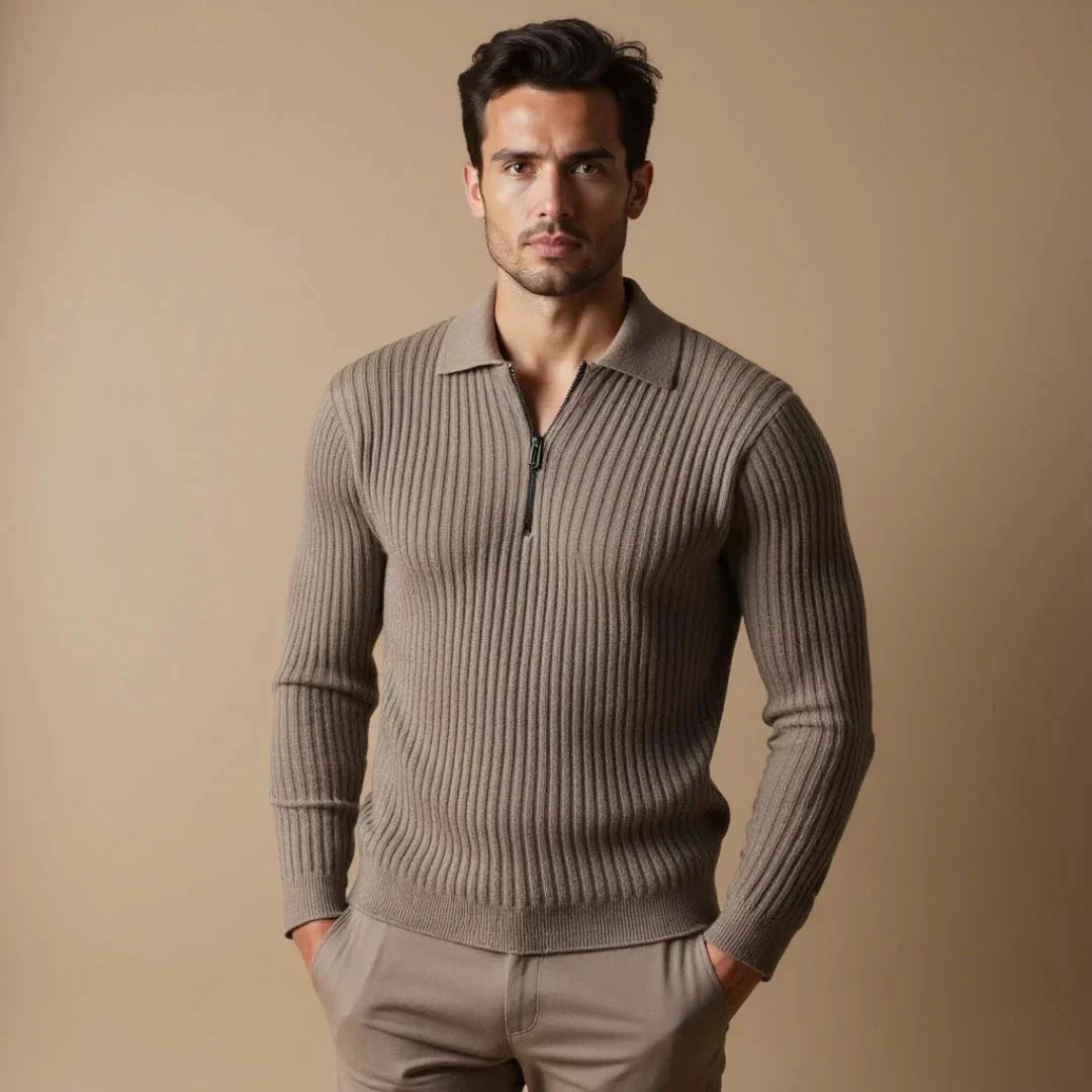 Pull à Col Zippé pour Homme | Élégance et Confort au Quotidien