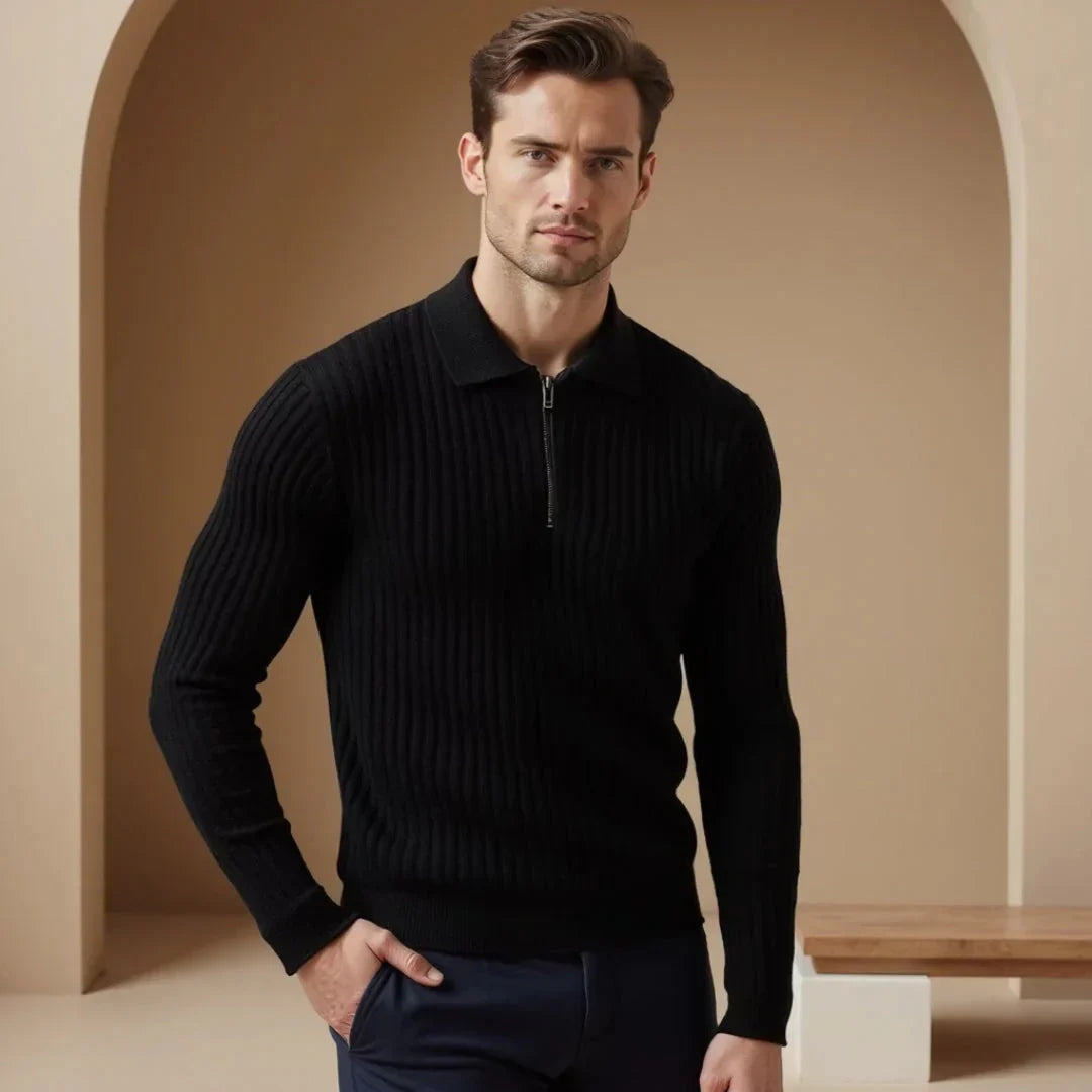 Pull à Col Zippé pour Homme | Élégance et Confort au Quotidien