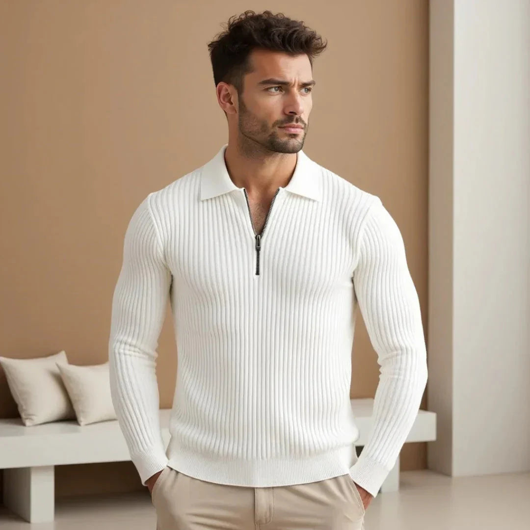 Pull à Col Zippé pour Homme | Élégance et Confort au Quotidien