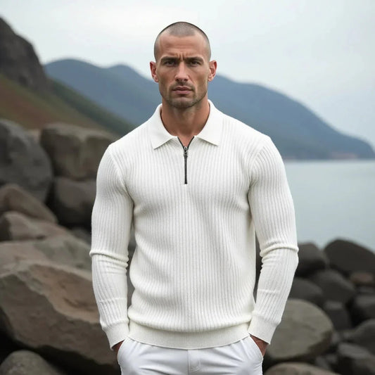 Pull à Col Zippé pour Homme | Élégance et Confort au Quotidien
