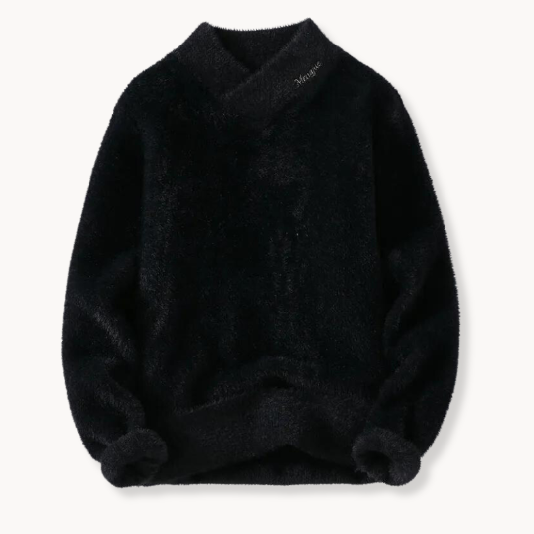Pull Fleece Teddy Doux et Chic | Confort Luxueux avec Col en V