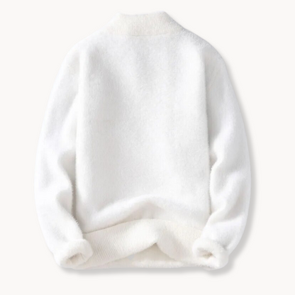 Pull Fleece Teddy Doux et Chic | Confort Luxueux avec Col en V