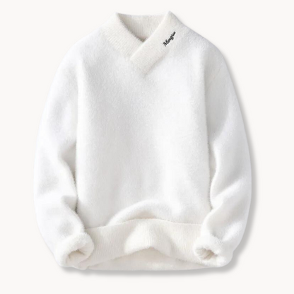 Pull Fleece Teddy Doux et Chic | Confort Luxueux avec Col en V