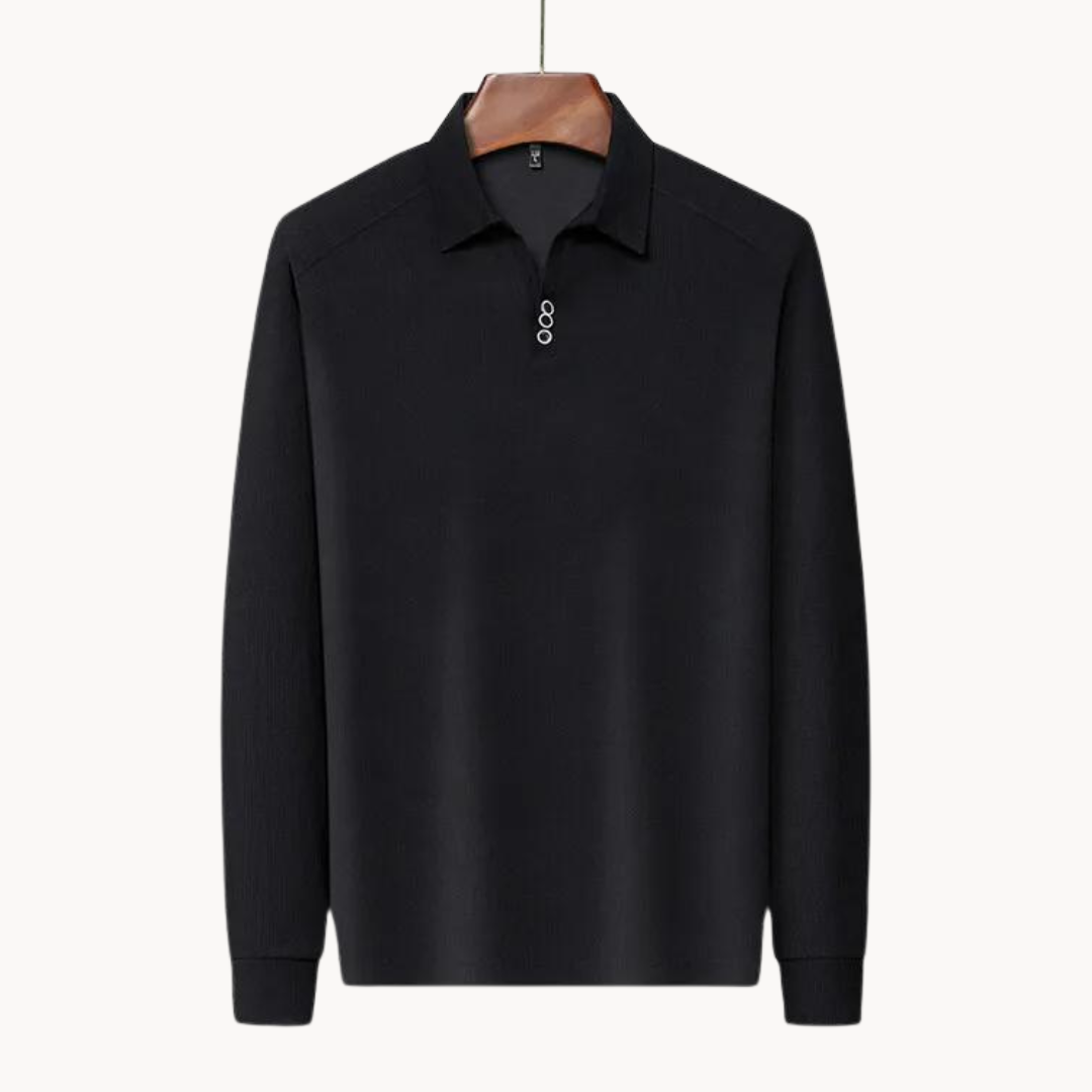 Polo Long Manches Confortable | Idéal pour Golf et Sorties Décontractées