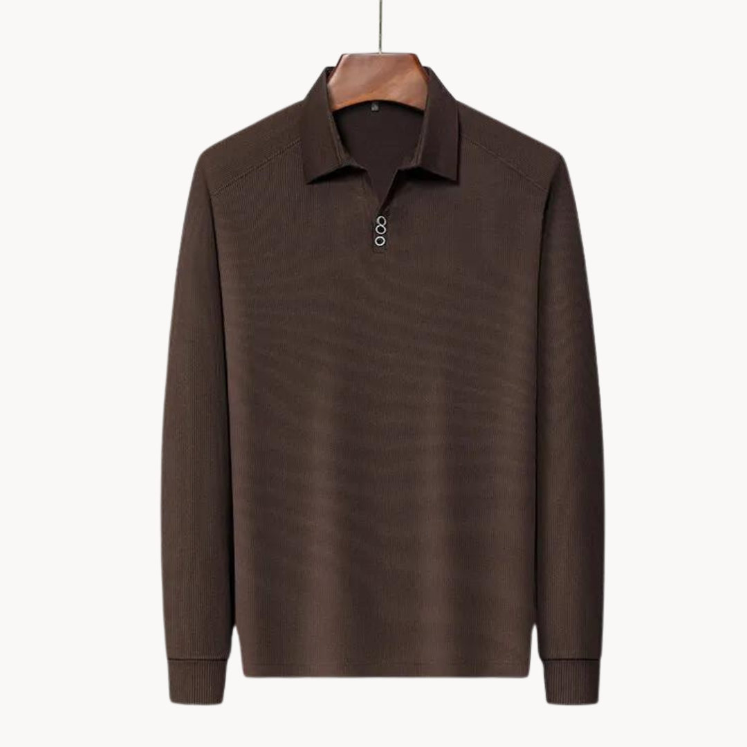 Polo Long Manches Confortable | Idéal pour Golf et Sorties Décontractées