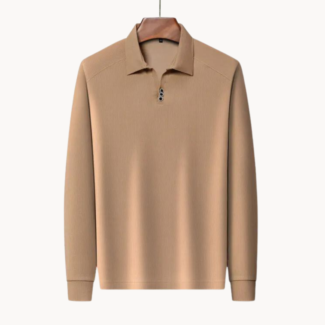 Polo Long Manches Confortable | Idéal pour Golf et Sorties Décontractées
