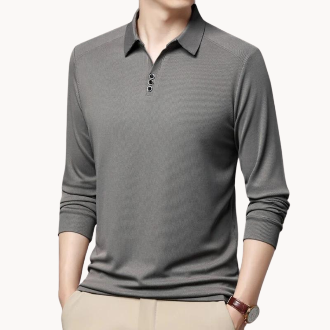 Polo Long Manches Confortable | Idéal pour Golf et Sorties Décontractées