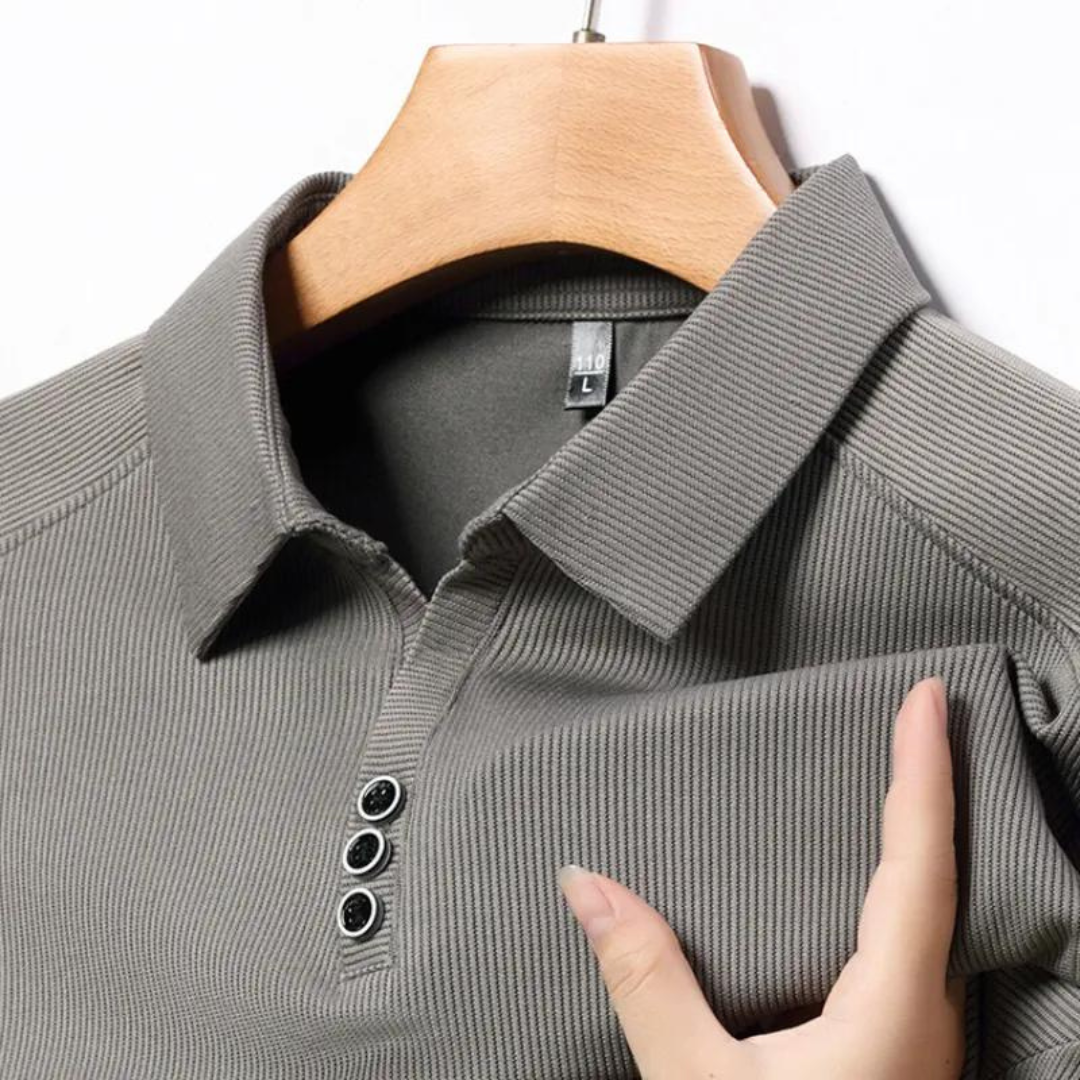 Polo Long Manches Confortable | Idéal pour Golf et Sorties Décontractées
